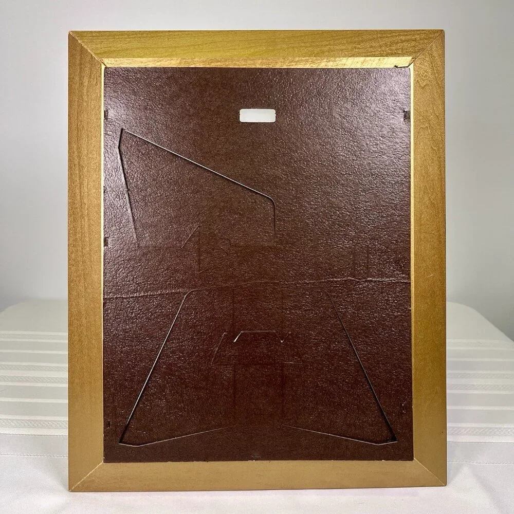 Vintage 80s Gold Tone Ornate Picture Frame Textured Gilt Mid Century Retro